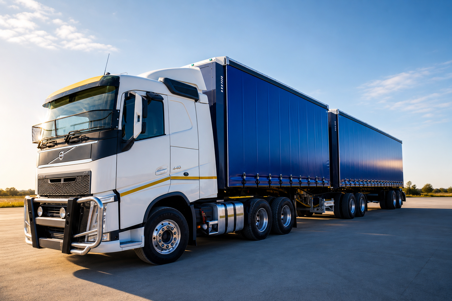 Zentrix branded heavy truck and trailer in a premium logistics setting